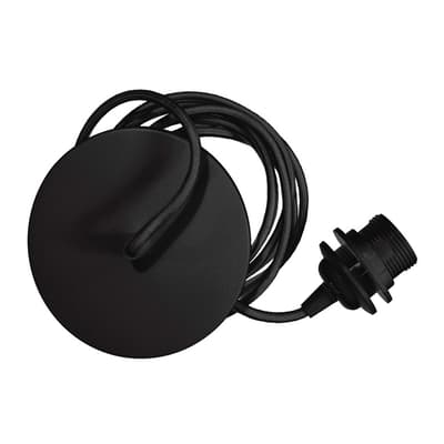 Rosette black Ø 14 cm L 2,1 m