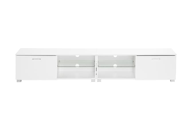 Storsjö TV-Bord 200 cm med LED-belysning Hvid