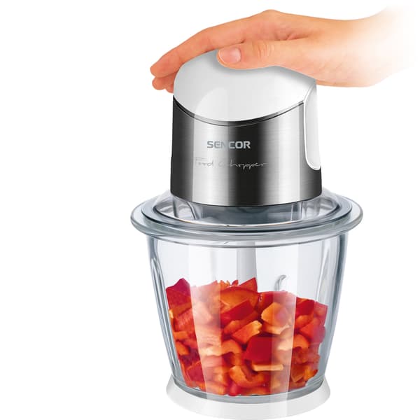 1,5 L minihakker med glasbeholder.