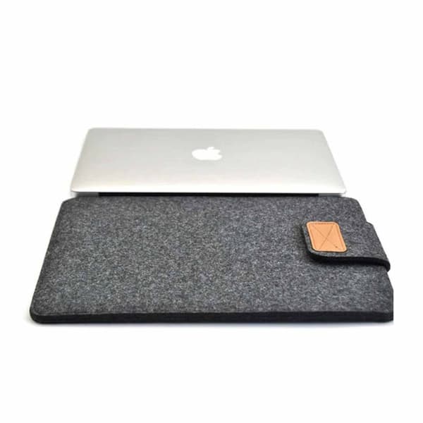 Computer Case Laptop Case Sleeve Mørkegrå Felt Velcro - 11,6 tommer