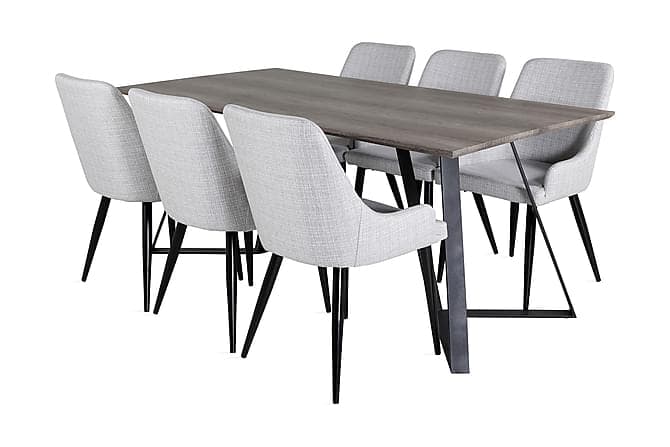 Malvina spisebord 180 cm med 6 Ridones Spisebordsstol