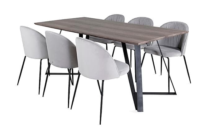 Malvina Spisebord 180 cm med 6 Foyos Spisebordsstol