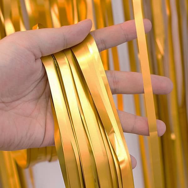 Metallisk gull glitter draperi til fest bursdag