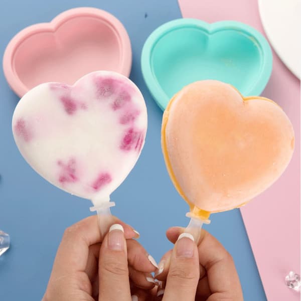 2-pack Glassform Hjärta – Gör Egna Glasspinnar Hemma