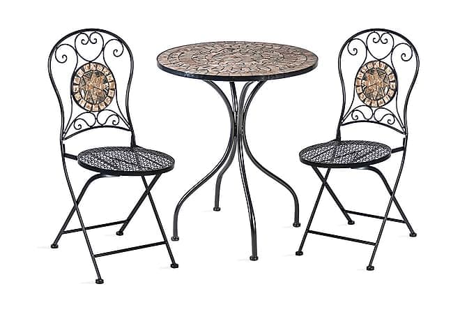 Balkongset MOSAIC bord och 2 stolar D60xH70cm