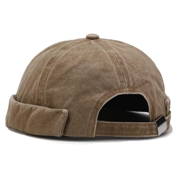Vintage Urtvättad Miki Hat Mössa Beanie Docker Sotarmössa Beige