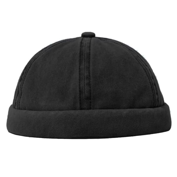Vintage vasket Miki Hat Hat Beanie Docker Sotar Mot Black