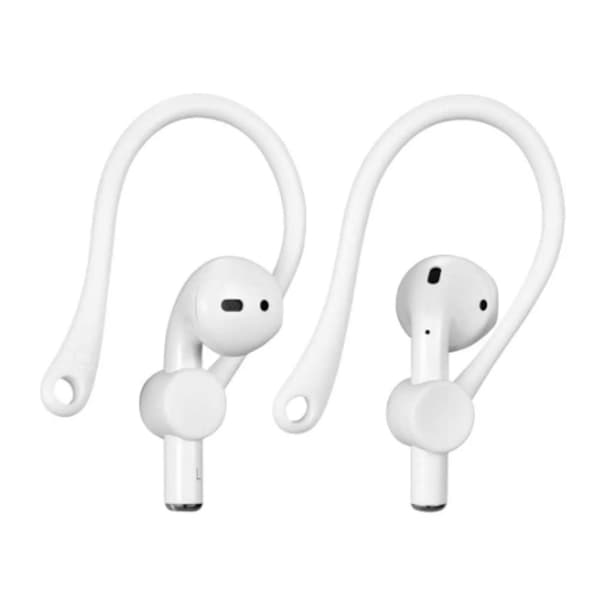 AirPods Krokar Öronkrokar Silikon Earhooks Vit