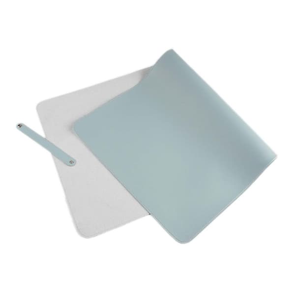 työpöydän matto 80x40cm PU -nahkainen vaaleansininen
