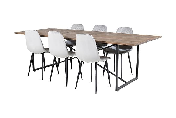 Elle Spisebord 250 cm med 6 Ypas Spisebordsstol
