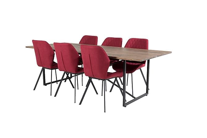 Elle Spisebord 250 cm med 6 Sumoas Spisebordsstol