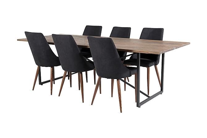 Elle Spisebord 250 cm med 6 Campomar Spisebordsstol