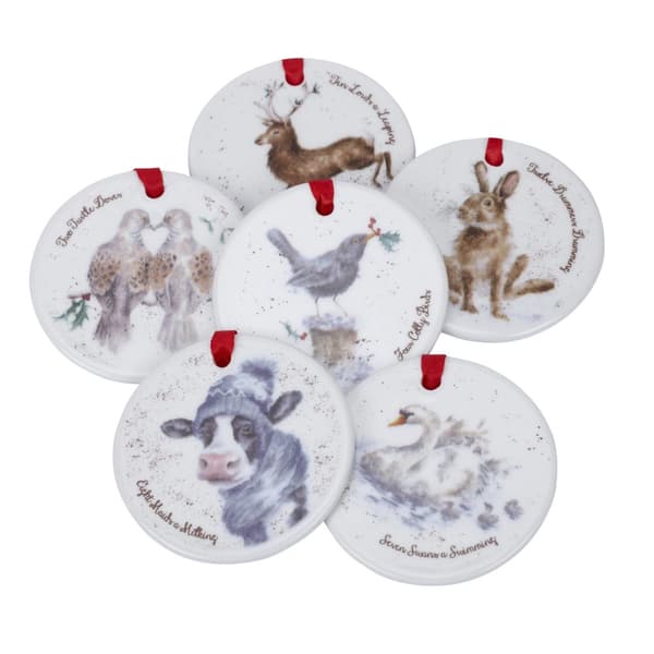 Wrendale 12 Days of Christmas Decorations 7cm