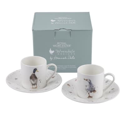 Wrendale Designs Espressokopp & Fat - Ducks 0,11L