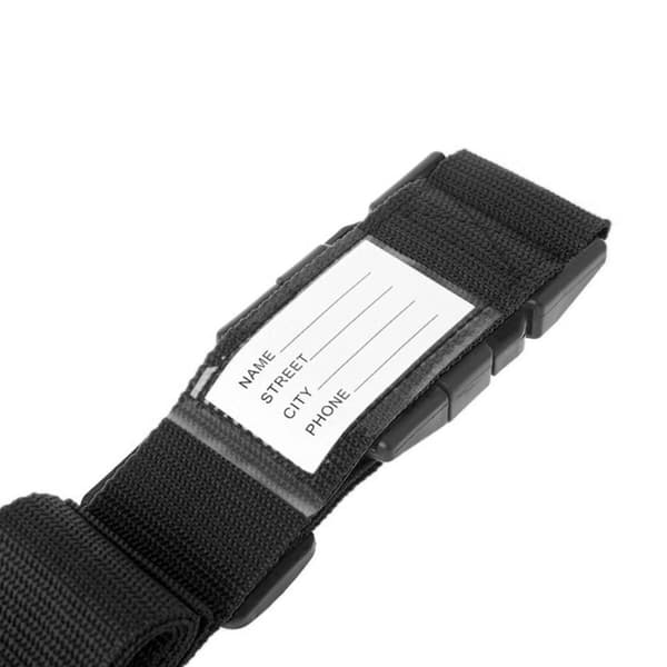 2-pakke sort bagage stripe med lås bagage bagage bælte