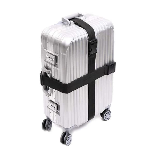 2-pakke sort bagage stripe med lås bagage bagage bælte