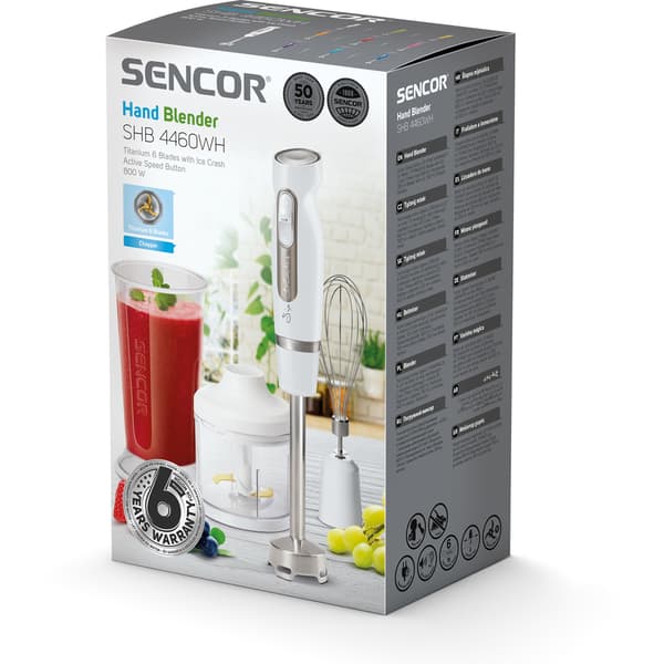 SENCOR Stavblender med tilbehør Hvid