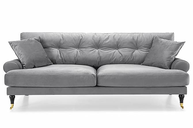 ANTHONY 3-seters Sofa Cordfloyel Beige / Messing Velg farge og stoff