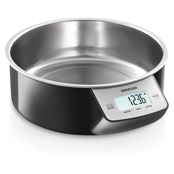 SENCOR Digital køkkenvægt 5 kg med aftagelig skål i rustfrit stål 1l