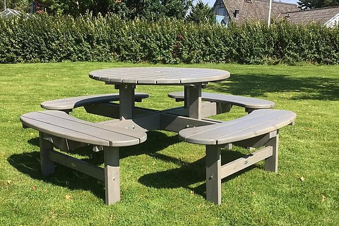 RONDO Piknikbord Grå Eden Wood