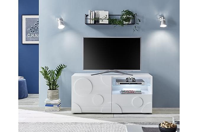 LEGUND TV-bänk 121x42 cm Vit Högglans