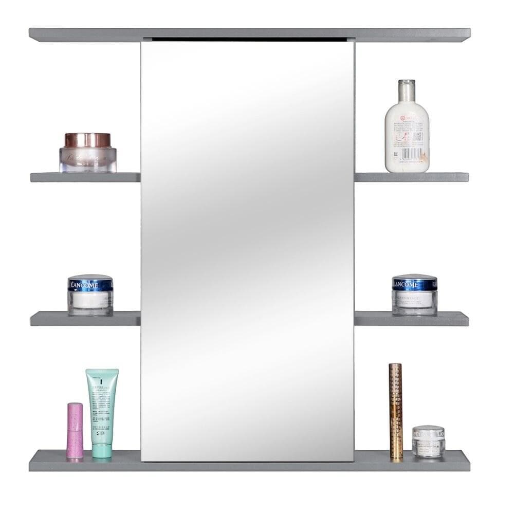 Badrum Väggmonterad Hängande Makeup Spegel Skåp Bath Cosmetics Förvaring