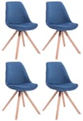Pikkukuva 1 / 5: CLP 4 vierastuolin sarja Toulouse Fabric Square -kankainen neliö