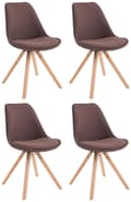 Pikkukuva 1 / 5: CLP 4 vierastuolin sarja Toulouse Fabric Square -kankainen neliö