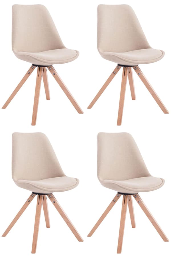 CLP Set med 4 stolar för besökare Toulouse Fabric Square