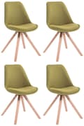 Pikkukuva 1 / 5: CLP 4 vierastuolin sarja Toulouse Fabric Square -kankainen neliö