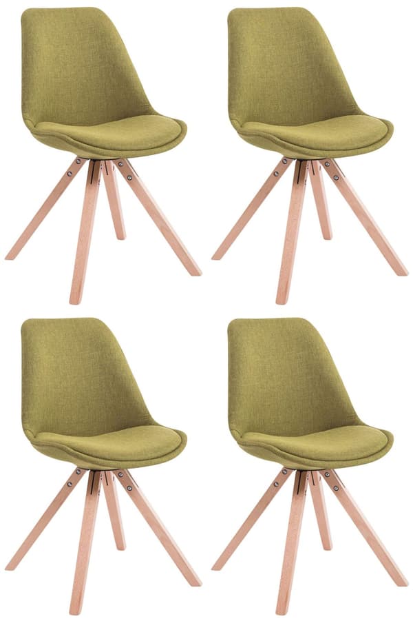 CLP 4 vierastuolin sarja Toulouse Fabric Square -kankainen neliö