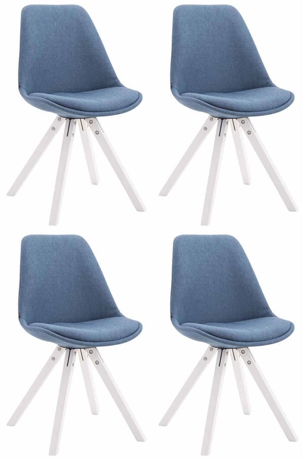 CLP Set med 4 stolar för besökare Toulouse Fabric Square