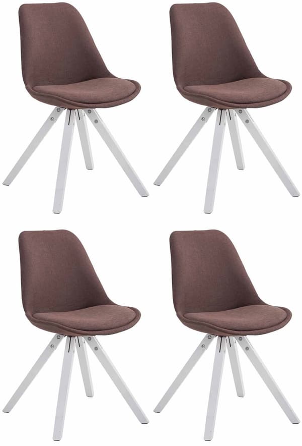 CLP 4 vierastuolin sarja Toulouse Fabric Square -kankainen neliö