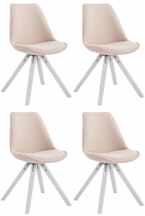 CLP Set med 4 stolar för besökare Toulouse Fabric Square