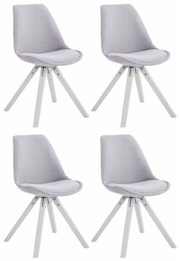 CLP Set med 4 stolar för besökare Toulouse Fabric Square