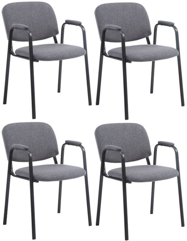 CLP Sæt med 4 besøgsstole Ken Pro Fabric