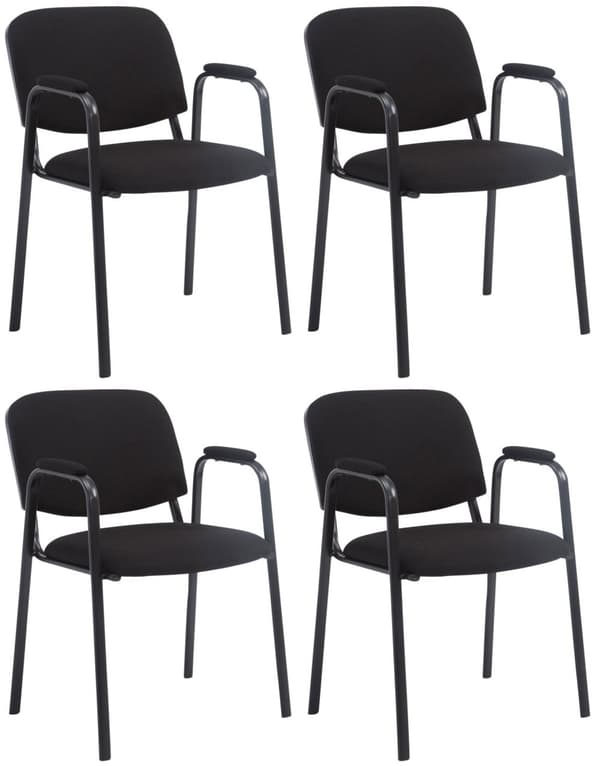 CLP Sæt med 4 besøgsstole Ken Pro Fabric