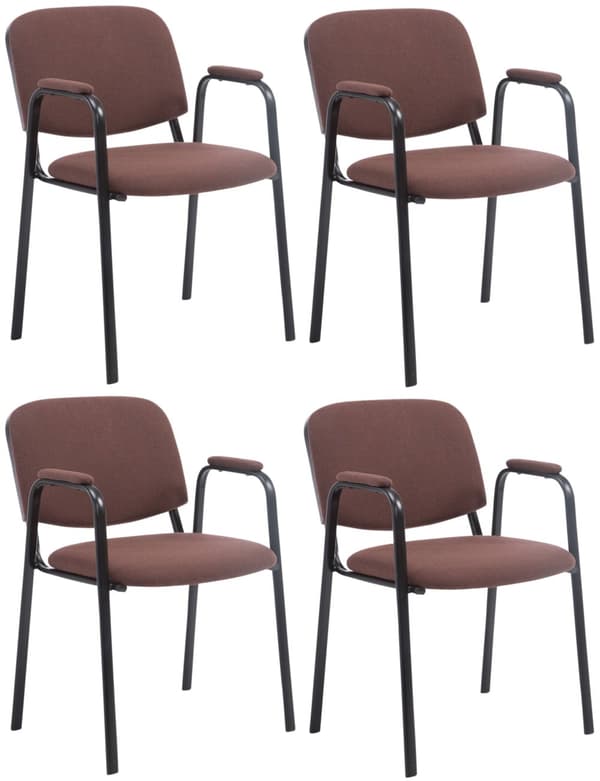 CLP Sæt med 4 besøgsstole Ken Pro Fabric