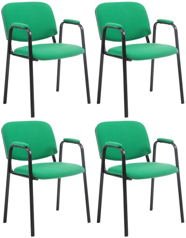 CLP Sæt med 4 besøgsstole Ken Pro Fabric