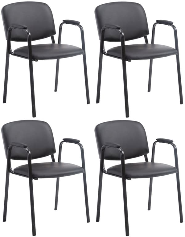 CLP Set med 4 stolar för besökare Ken Pro Imitation Leather