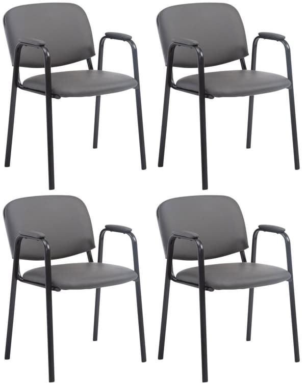 CLP Set med 4 stolar för besökare Ken Pro Imitation Leather