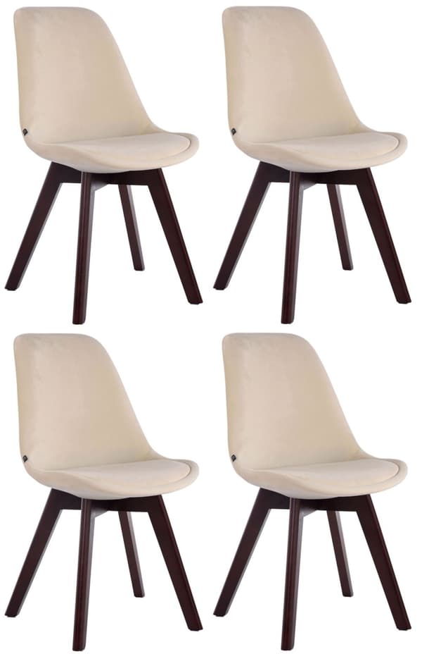 CLP Sæt med 4 besøgsstole Borneo Velvet