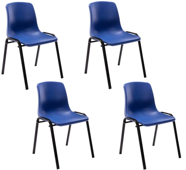 CLP Set of 4 pinoaminen tuoli Nowra Muovi sininen
