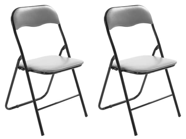 CLP 2 kpl kokoontaitettava tuoli Felix harmaa/musta