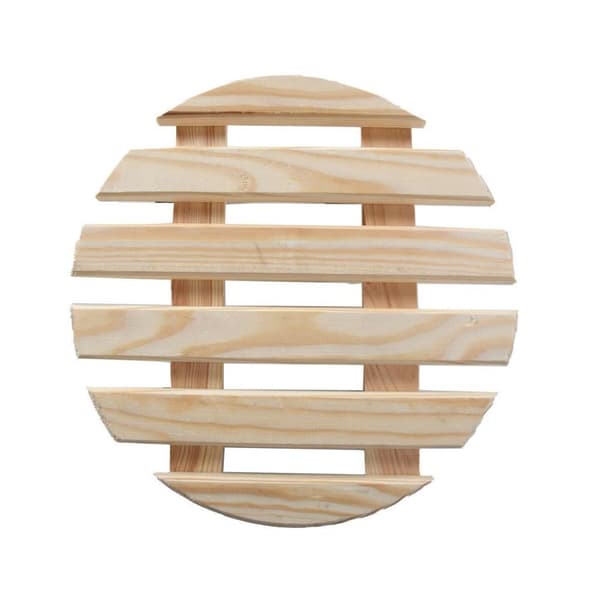 Esschert Design Rund Plantevogn i træ 28,7x28,8x8,3 cm