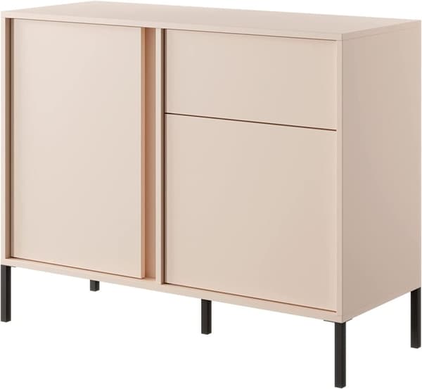 Moderni lipasto beige LED-valaistuksella - Tyylikäs säilytysratkaisu kotiisi. Makuuhuoneen kalusteet, pukuhuone aikuisille, 40 x 103 x 81 cm