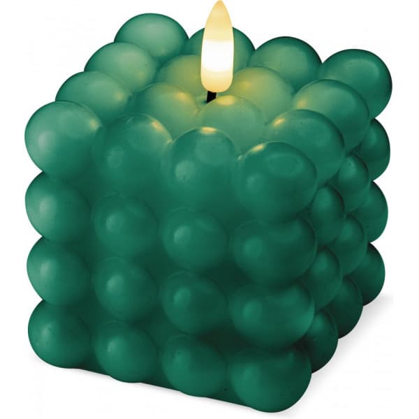 Enne Scandic vaxad LED-bubbelkristall, skogsgrön