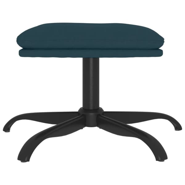 Fotpall blå 60x60x36 cm sammet