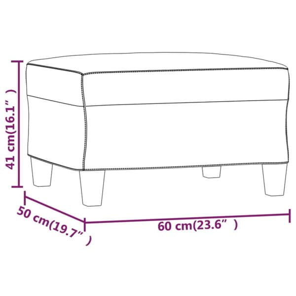 Fotpall svart 60x50x41 cm konstläder