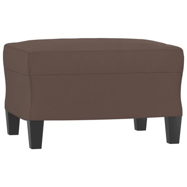 fodskammel 60x50x41 cm kunstlæder brun